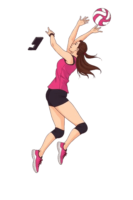 Volleyball player — female-forehand